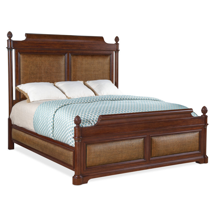 Charleston Brown Wood Frame California King Poster Bed