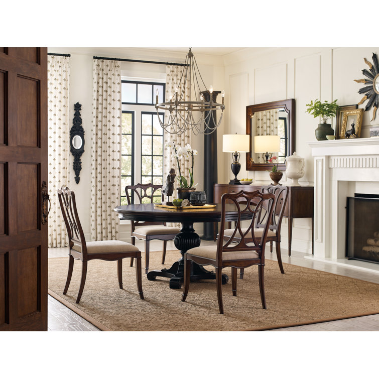 Charleston Black and Brown Reclaimed Wood Round Extendable Dining Table