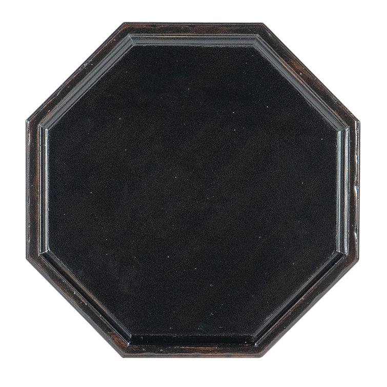 Black Cherry Octagonal Rustic Wood Side Table