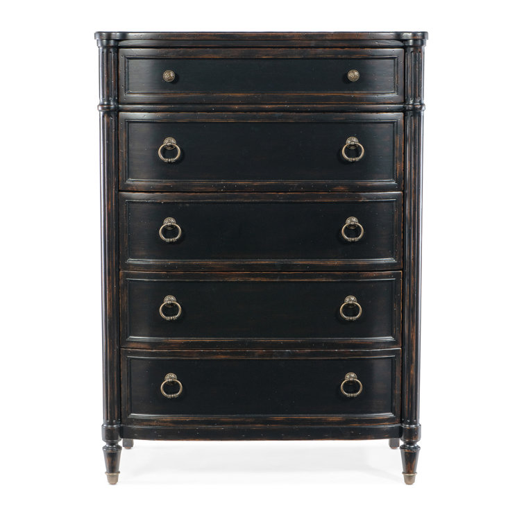Charleston Black Cherry 5-Drawer Rustic Dresser
