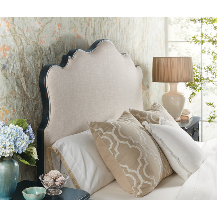 Charleston California King Beige Linen Upholstered Bed