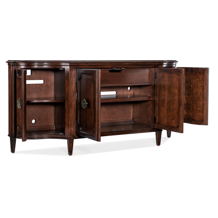 Charleston 78'' Brown Solid Wood Sideboard with Antique Bronze Pulls