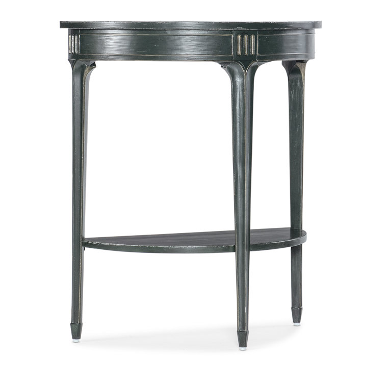 Charleston Green Demilune Wood Console Table
