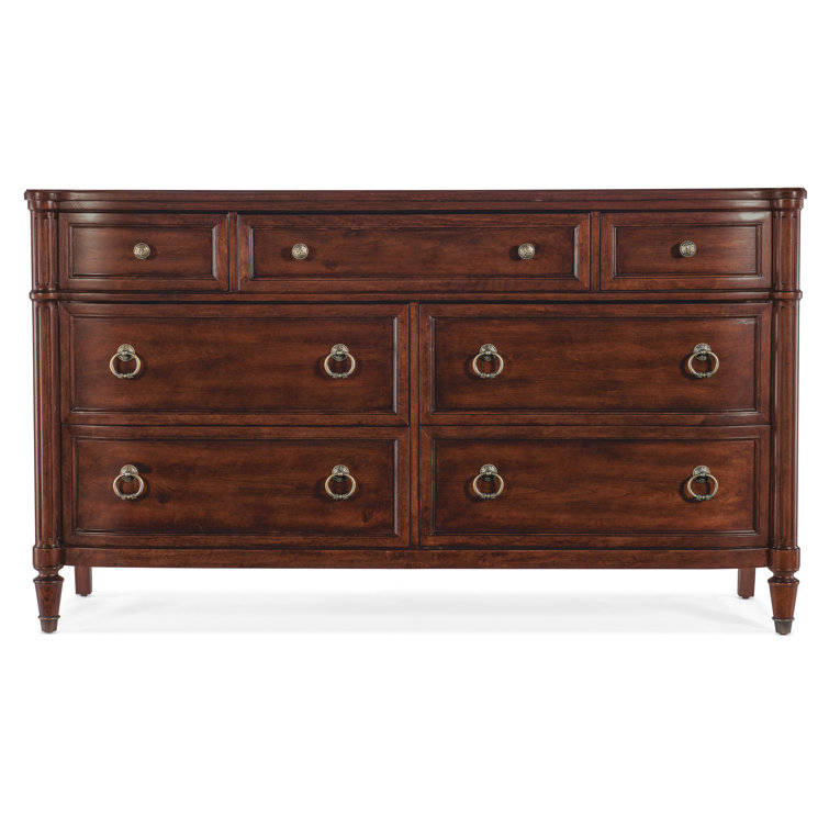 Maraschino Cherry Coastal 7-Drawer Dresser with Soft Close