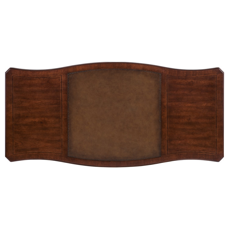 Maraschino Cherry Wood Executive Desk with Filing Cabinet