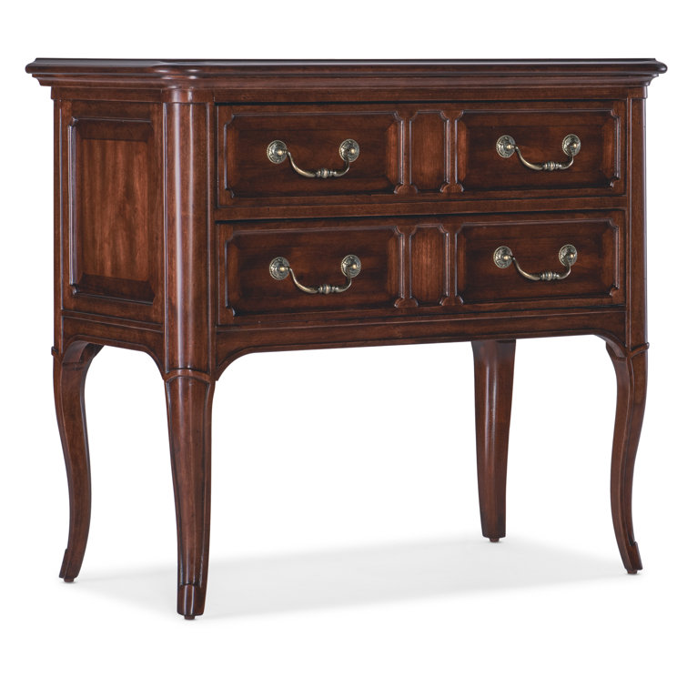 Maraschino Cherry 2-Drawer Maple Veneer Nightstand