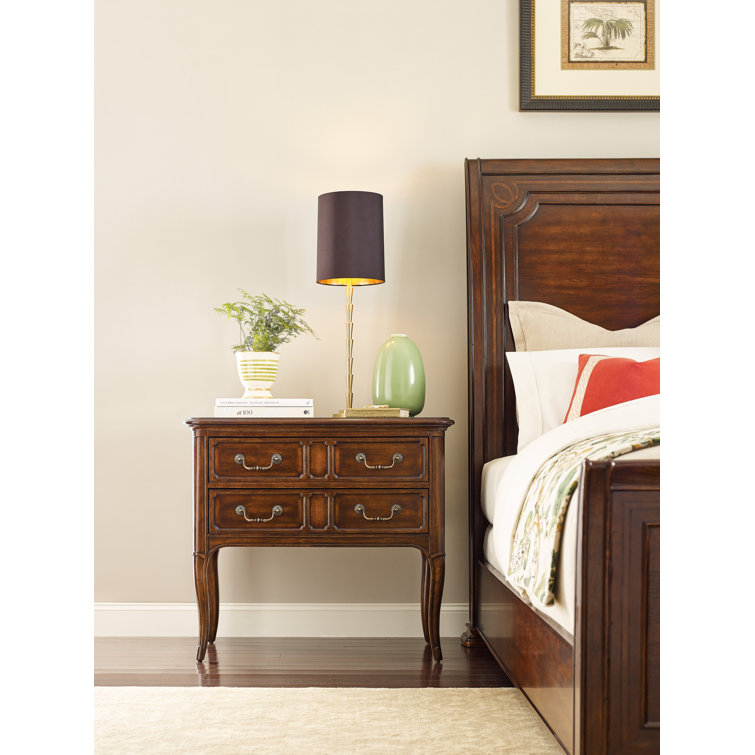 Maraschino Cherry 2-Drawer Maple Veneer Nightstand