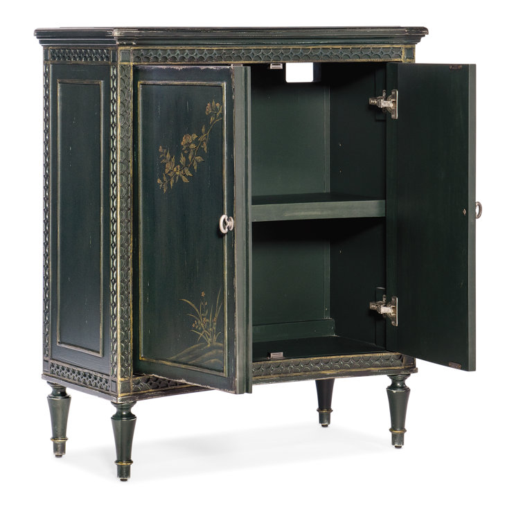 Charleston Green Maple Veneer Two-Door Accent Cabinet