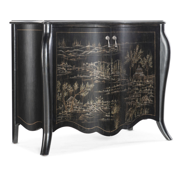 Charleston Black Handpainted Two-Door Accent Cabinet