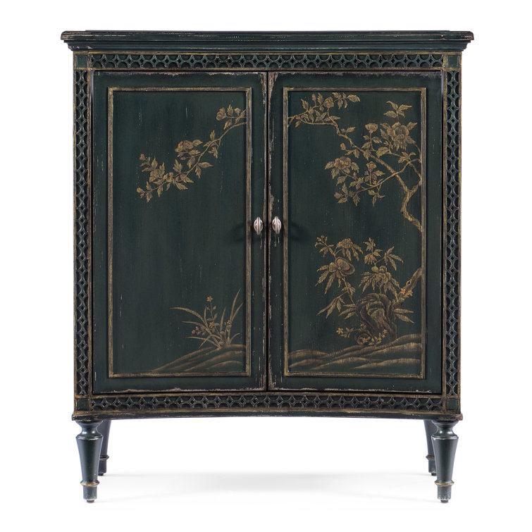 Charleston Green Maple Veneer Two-Door Accent Cabinet