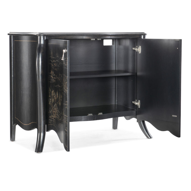 Charleston Black Handpainted Two-Door Accent Cabinet