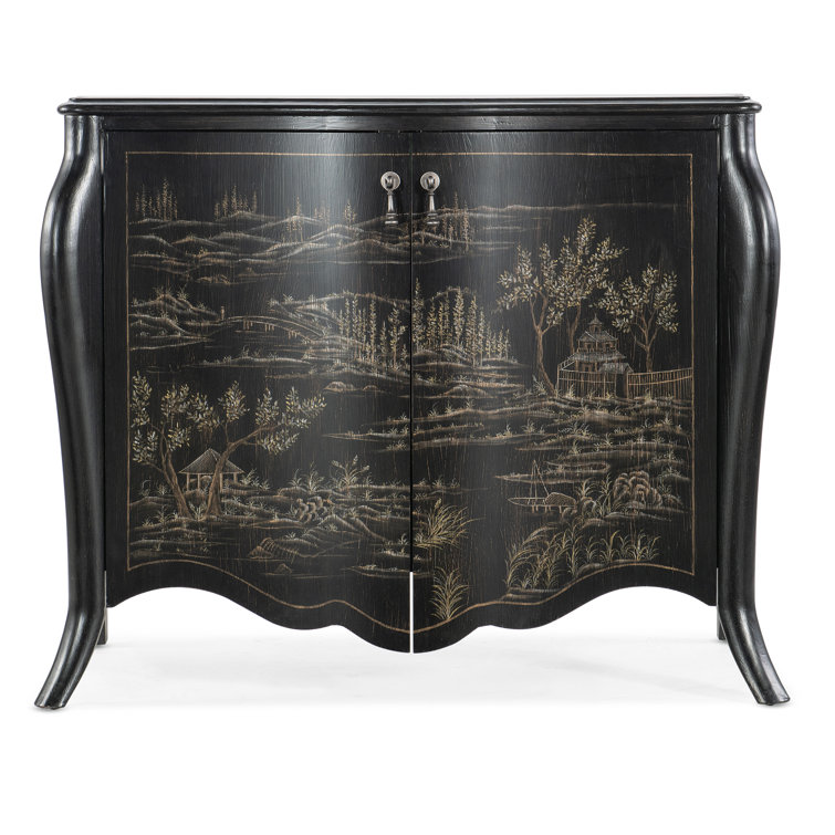 Charleston Black Handpainted Two-Door Accent Cabinet