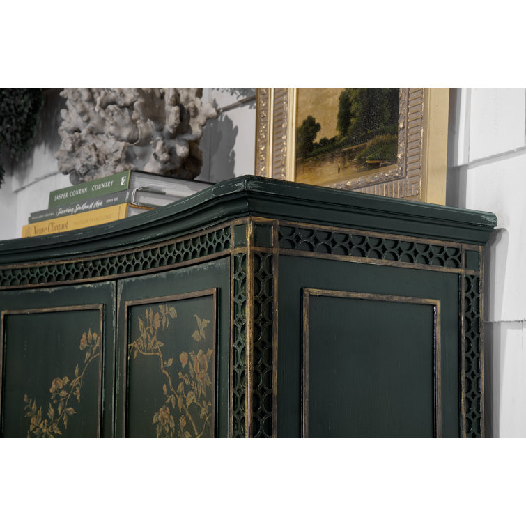 Charleston Green Maple Veneer Two-Door Accent Cabinet
