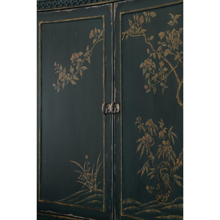 Charleston Green Maple Veneer Two-Door Accent Cabinet