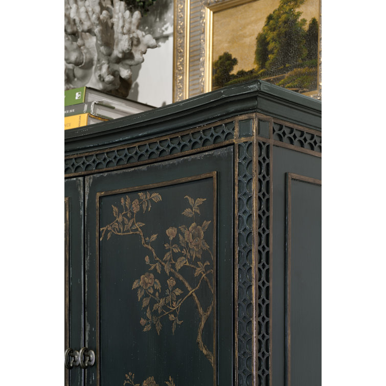 Charleston Green Maple Veneer Two-Door Accent Cabinet