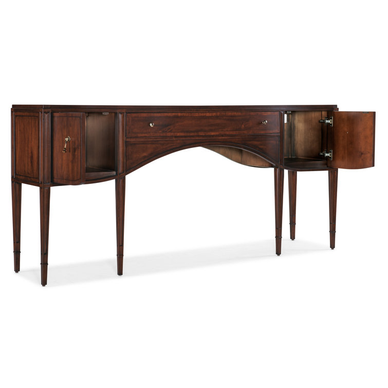 Charleston Brown Cherry Veneer Console Table with Storage
