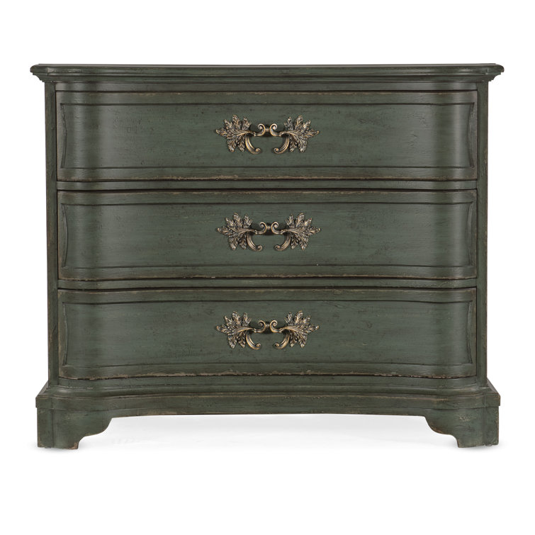Gullah Green Maple Veneer 3-Drawer Accent Chest