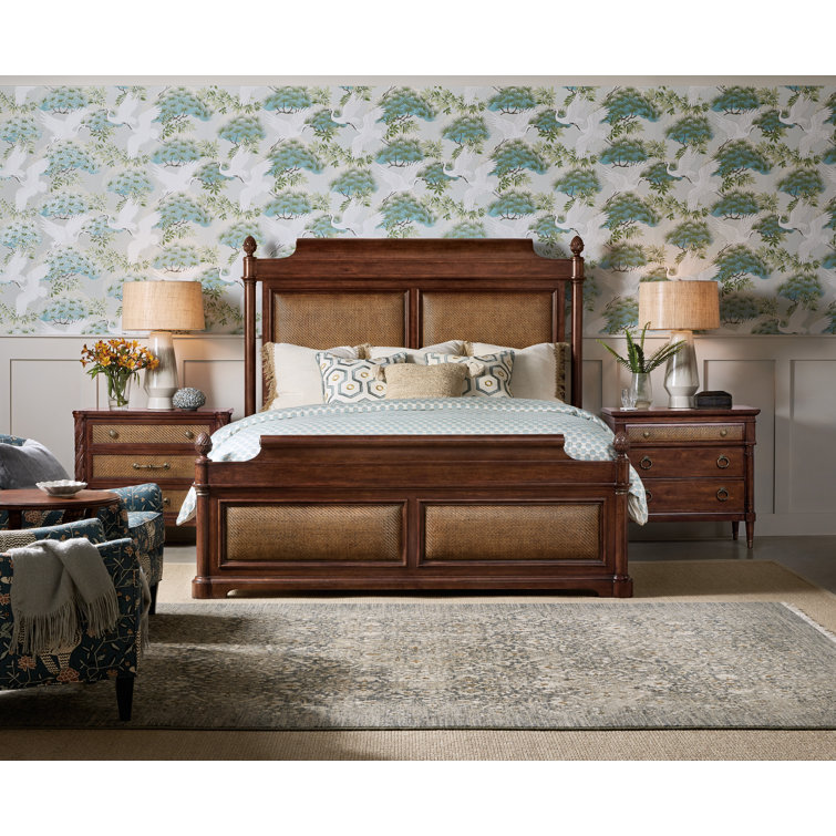 Charleston Brown Wood Frame California King Poster Bed