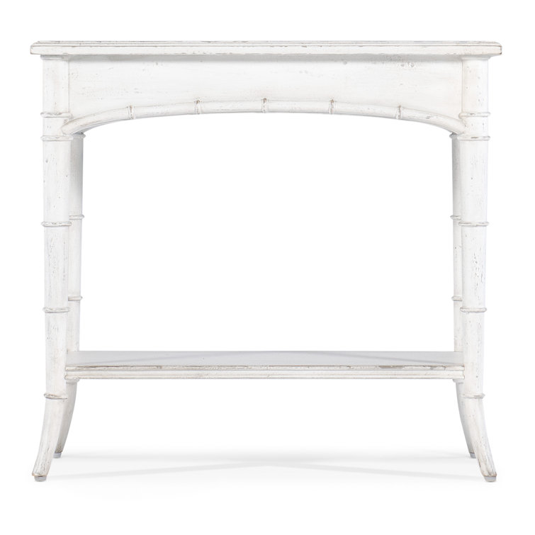 Charleston White Heron Rustic Rectangular End Table