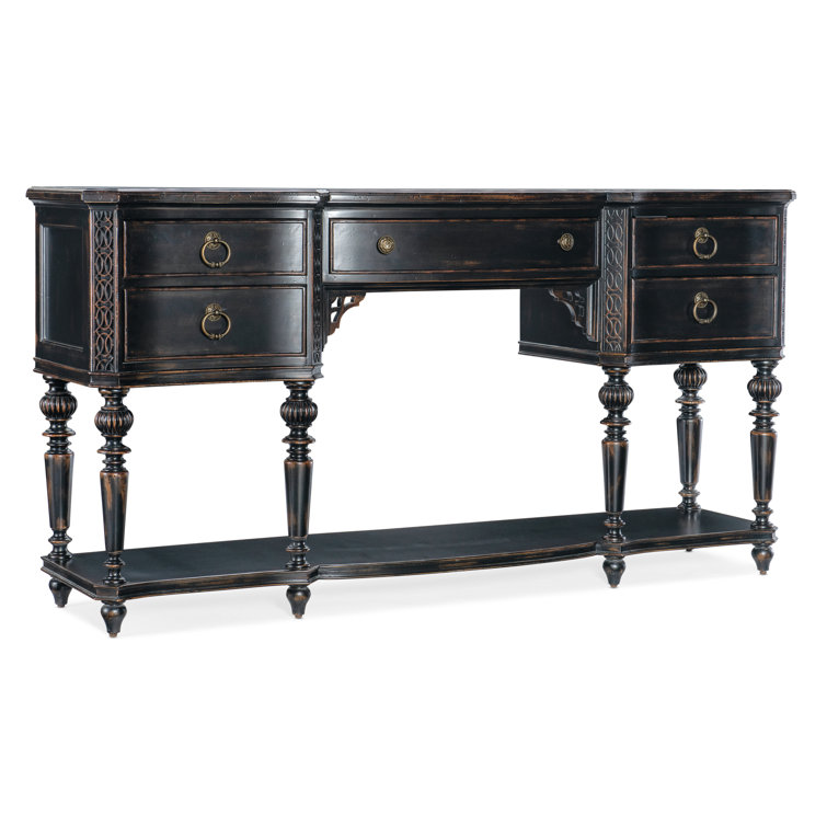 Charleston Black Cherry 5-Drawer Console Table