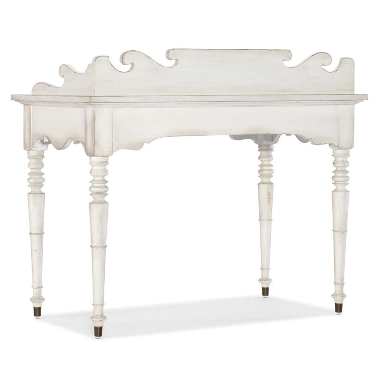Magnolia White Solid Wood Writing Desk with Drawer