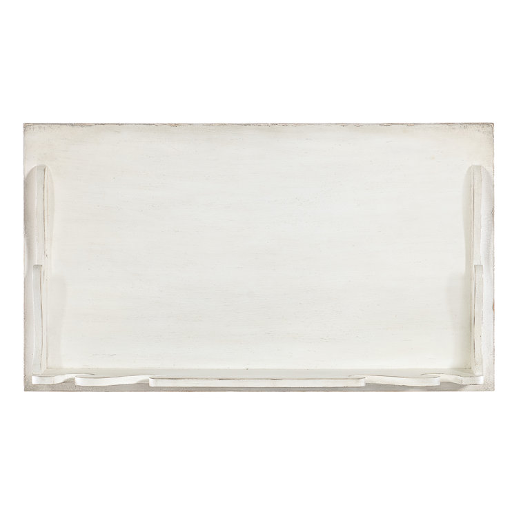 Magnolia White Solid Wood Writing Desk with Drawer