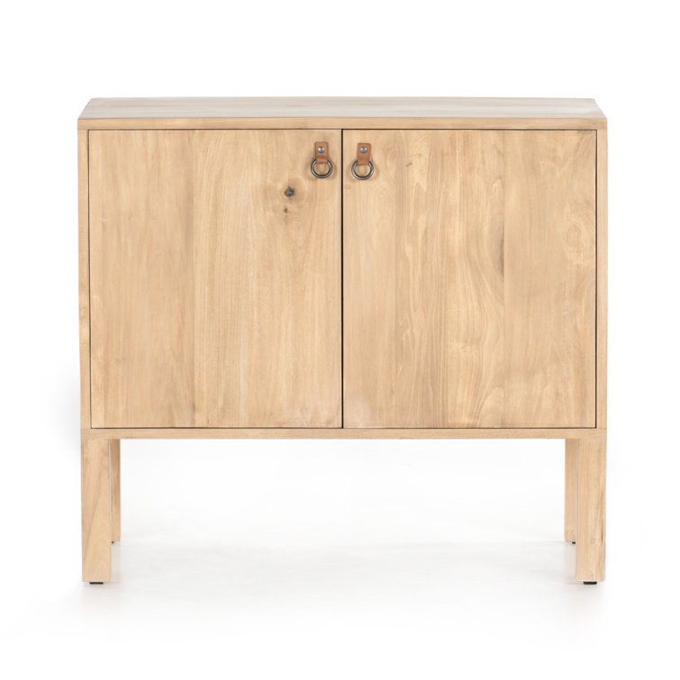Hayward 36" Dry Wash Poplar Bar Cabinet with Iron Toffee Accents