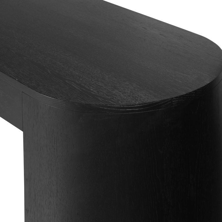 Ebony Oak Veneer Adjustable Height Writing Desk with Drawer