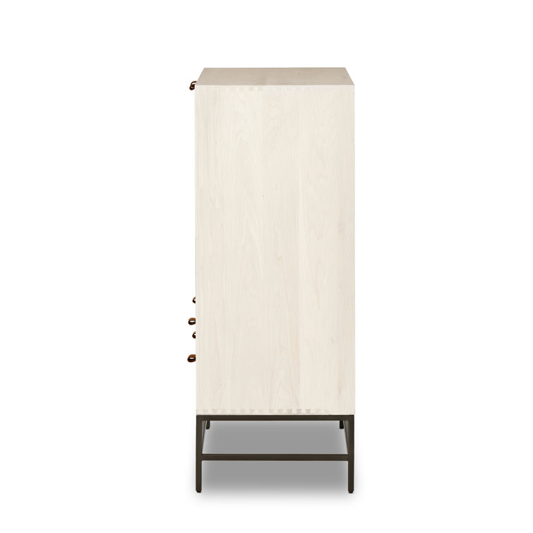 Dove Poplar Solid Wood Storage Cabinet with Metal Legs
