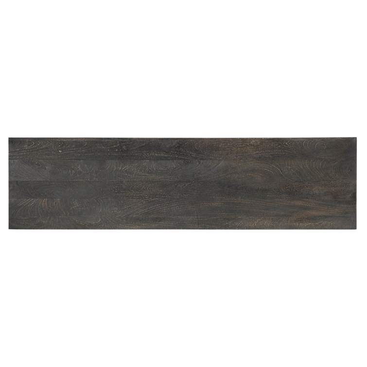 Chiseling 68'' Black Solid Wood Sideboard