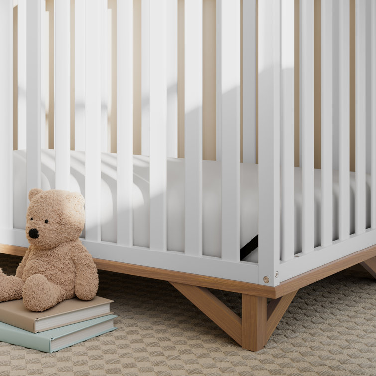 Santa Monica White and Driftwood 5-in-1 Convertible Crib