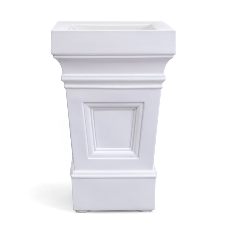 Atherton 24" White High-Density Resin Self-Watering Planter Box Set