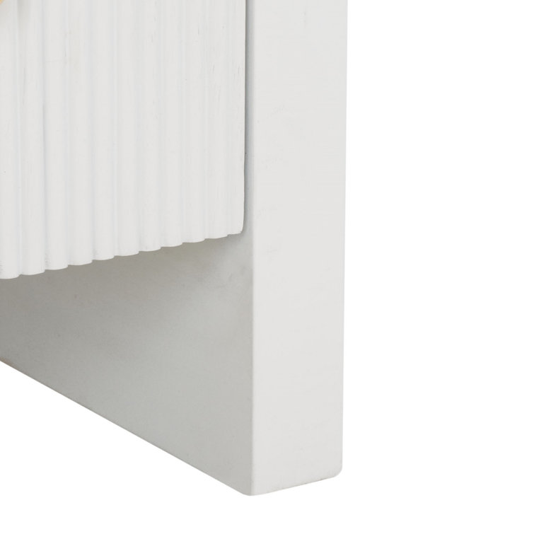 White and Gold 6-Drawer Double Dresser with Dovetail Drawer