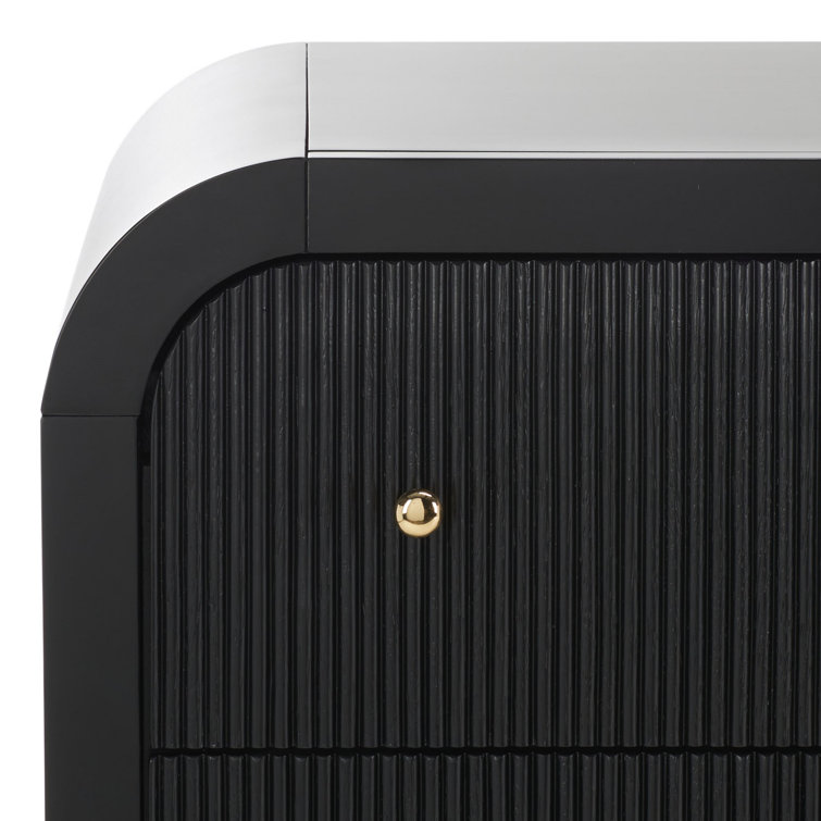 Liabella Black and Gold 6-Drawer Double Dresser