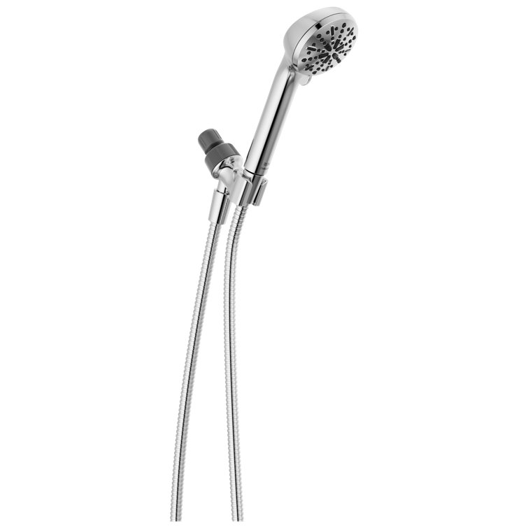 Chrome Adjustable Handheld Multi-Head Shower with Pulse