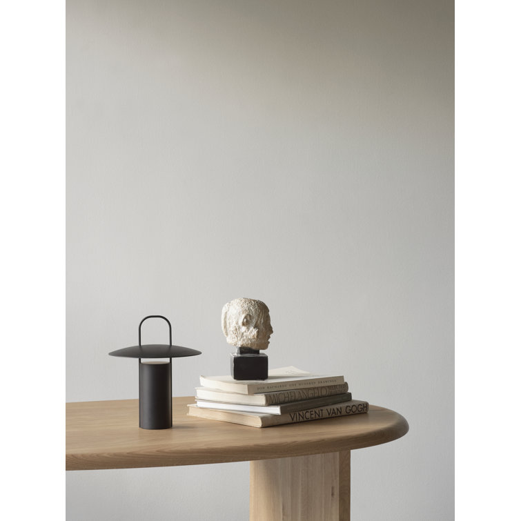 Natural Oak Eclipse Desk with Drawer and Metal Base