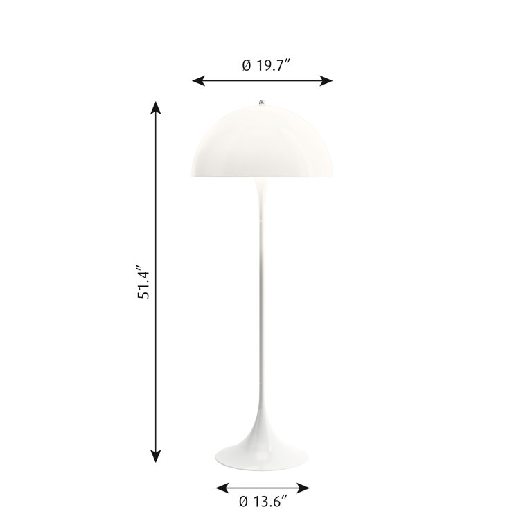 Panthella White Opal Acrylic Floor Lamp