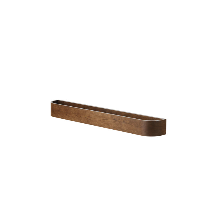 Epoch Dark Stained Oak Wall Mounted Coat Rack with Shelf