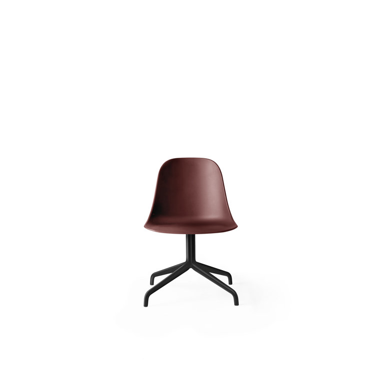 High Light Gray Leather Upholstered Swivel Side Chair with Metal Legs