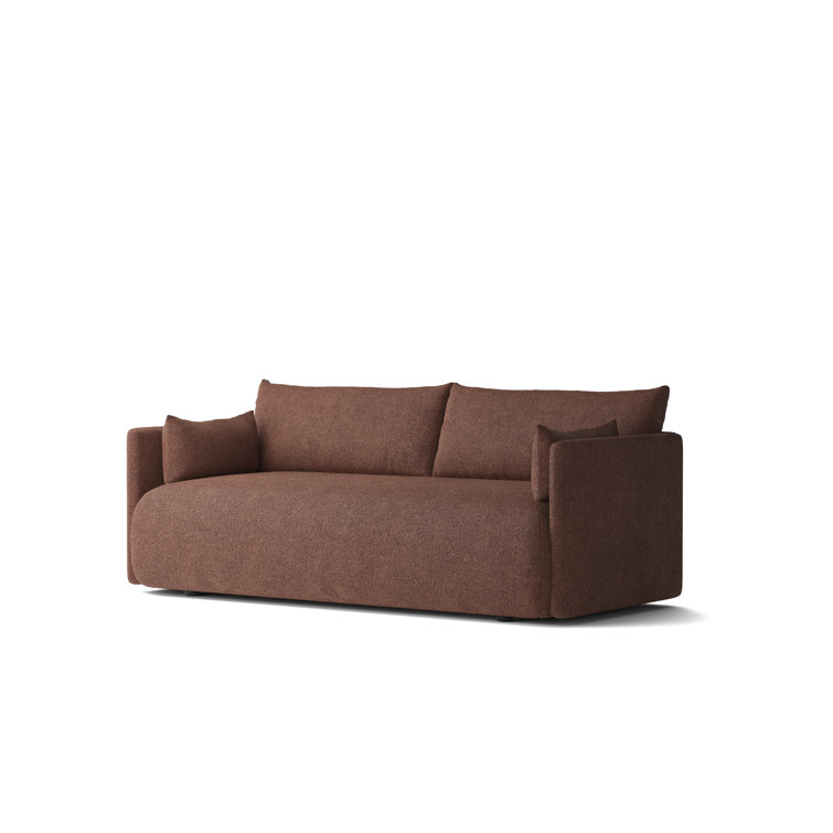 Offset 2-Seater Cozy Bouclé Cotton Blend Sofa in Looped Acrylic