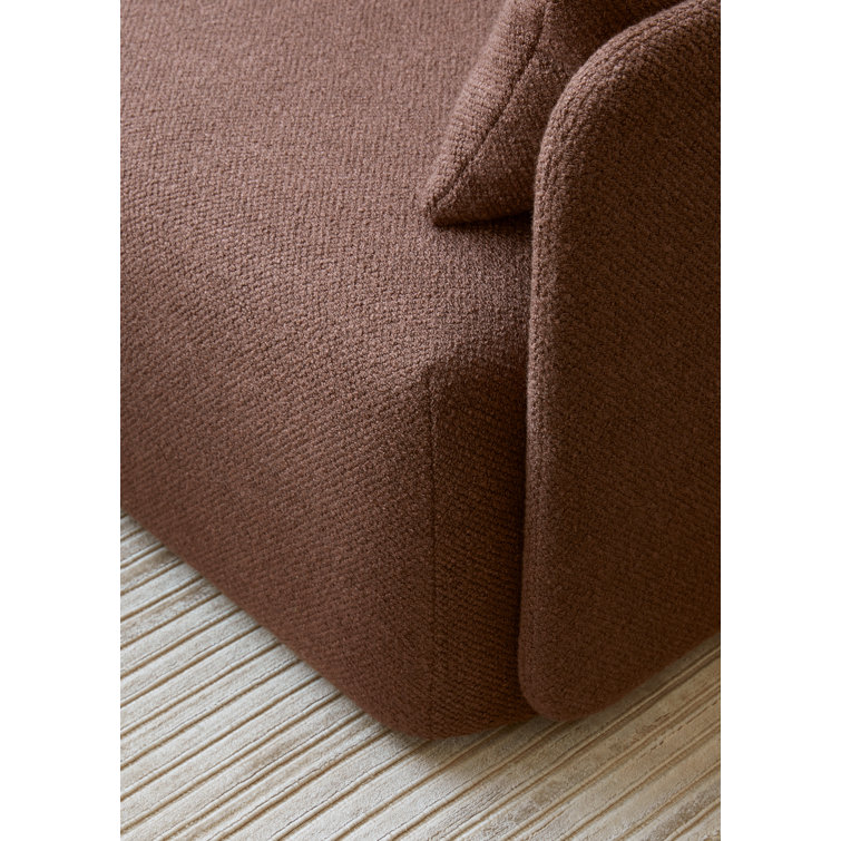 Offset 2-Seater Cozy Bouclé Cotton Blend Sofa in Looped Acrylic