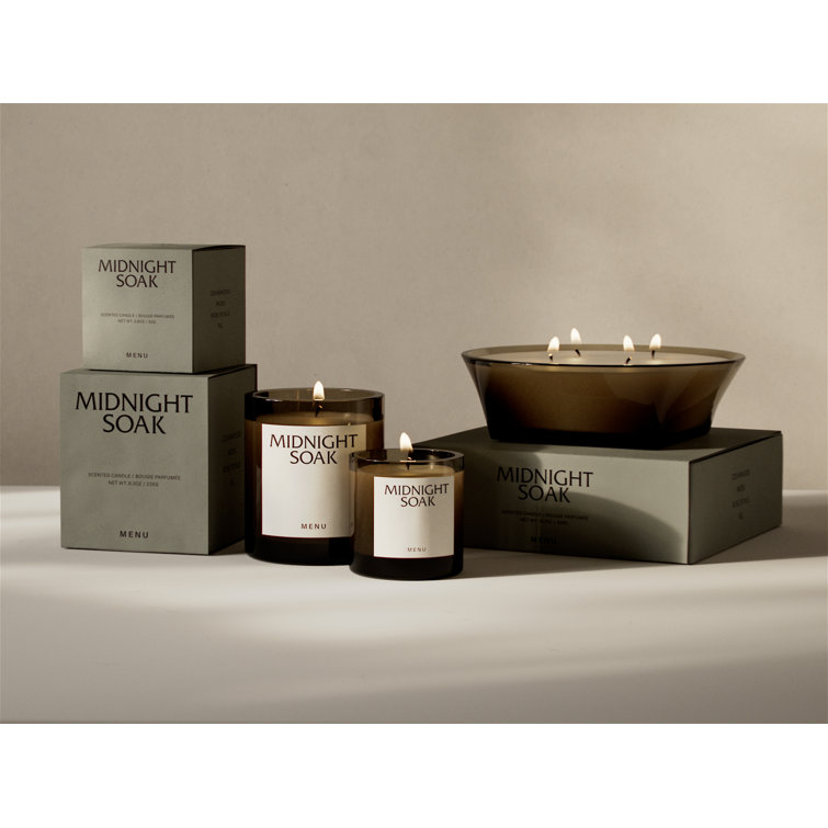 Midnight Soak White Soy Scented Candle with Cotton Wick