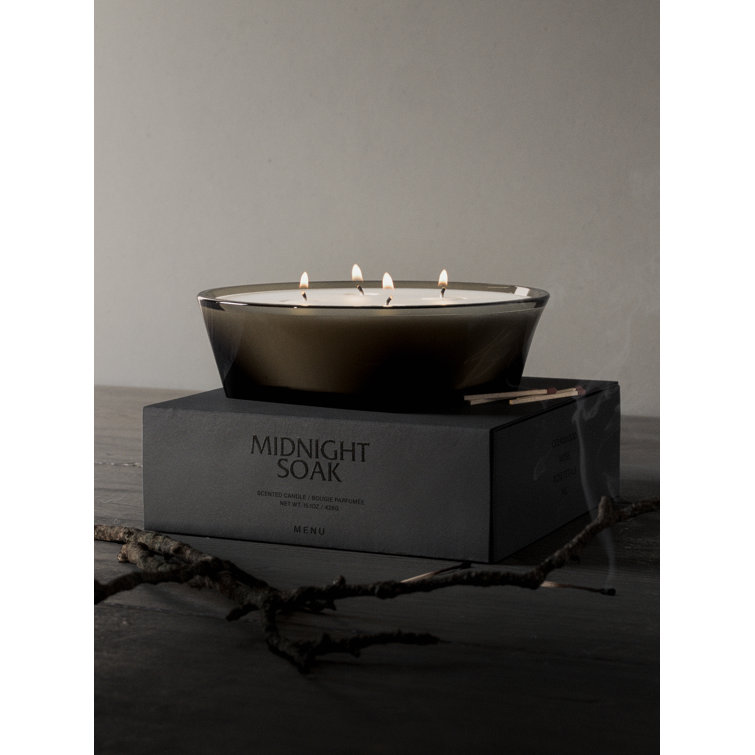 Soothing Midnight Soak 15.1oz White Soy Jar Candle with Lavender Essence