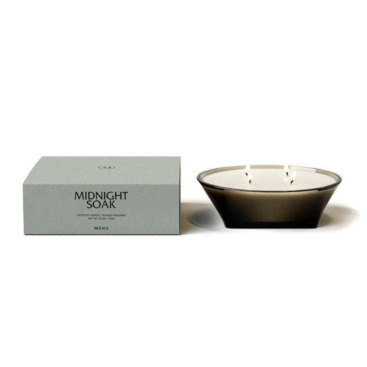 Soothing Midnight Soak 15.1oz White Soy Jar Candle with Lavender Essence