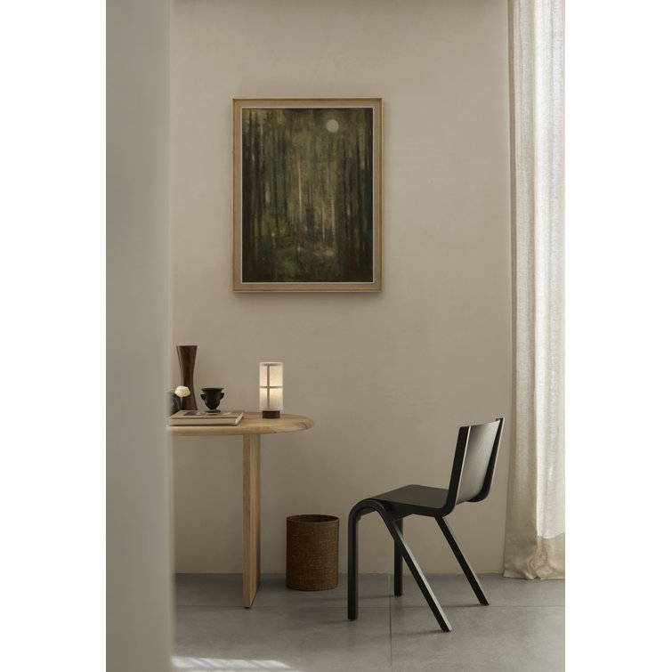 Natural Oak Eclipse Desk with Drawer and Metal Base