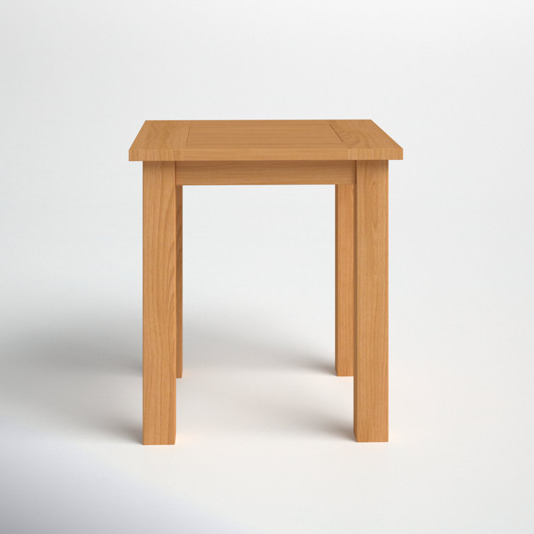 Highland 20'' Natural Teak Wood Outdoor Side Table