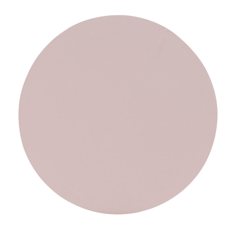 Pink and White Round Glam Wood Accent Table