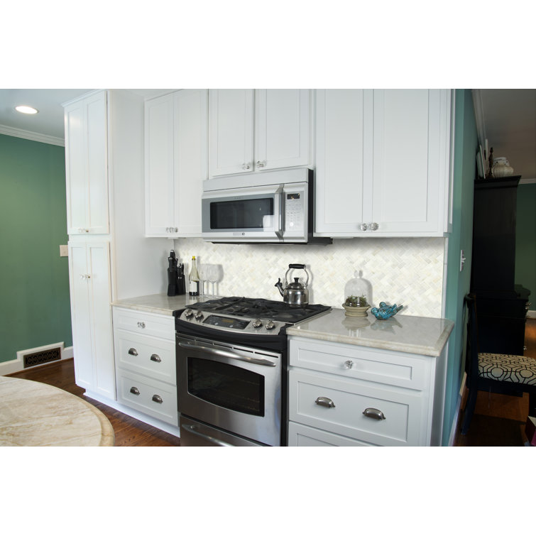 Greecian White Herringbone Polished Marble Mosaic Tile