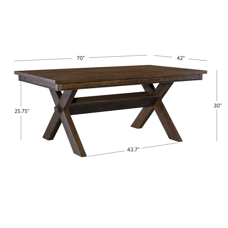 Rustic Farmhouse 70" Reclaimed Wood Dining Table