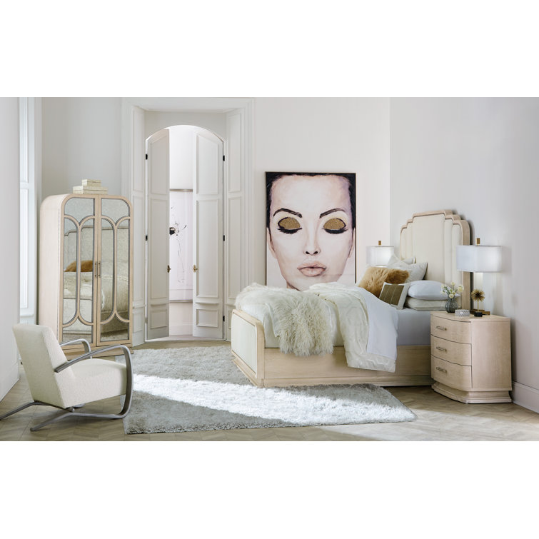 White Transitional 3-Drawer Nightstand with Metal Pulls